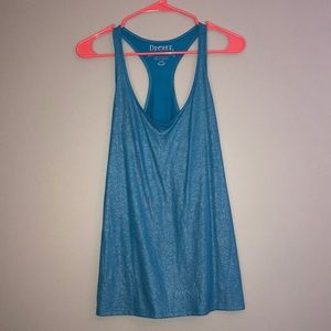 BLUE racerback tank top